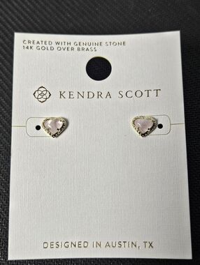 Kendra Scott Anna 14K Gold Over Brass Stud Earrings - Rose Quartz